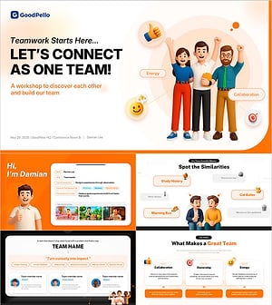 팀워크 향상 워크숍 PPT 템플릿 – 유쾌한 협업을 위한 디자인