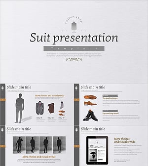 정장 프레젠테이션 템플릿 – 세련된 디자인과 실용성