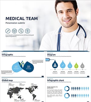 의학 와이드 피피티 템플릿 – 전문적이고 신뢰감 있는 디자인