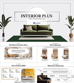 인테리어 플러스 프레젠테이션 템플릿 – 현대적이고 우아한 디자인