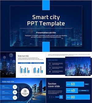 스마트 시티 프레젠테이션 템플릿 – 현대적이고 시각적으로 매력적인 디자인