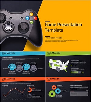 게임 소개 프레젠테이션 템플릿 – 스타일리시하고 현대적인 디자인