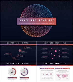 우주 테마 프레젠테이션 템플릿 – 신비롭고 매혹적인 디자인