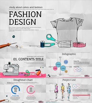 패션 디자인 프레젠테이션 템플릿 – 창의적이고 세련된 와이드 구성