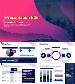 곡선 테마 보라색 템플릿 – 감각적이고 현대적인 디자인