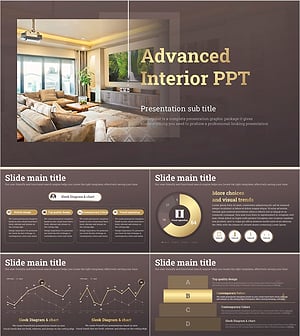 고급 인테리어 프레젠테이션 템플릿 – 세련된 디자인으로 시각적 효과 극대화