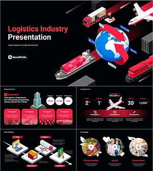 물류 산업 PPT 템플릿 – 효율적이고 직관적인 디자인