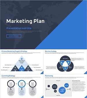 Blue Template Strategy – Engaging Marketing Plan PPT Template