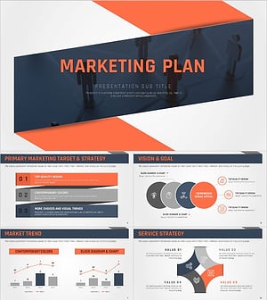 Layout Presentation Marketing Strategy Template – Stylish Design and Effective Composition