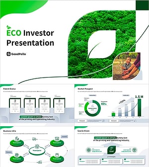 투자유치 에코사업 PPT 템플릿 – 친환경 비즈니스를 위한 세련된 디자인