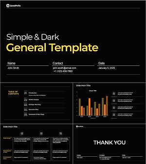 세련된 무료 심플 & 다크 템플릿