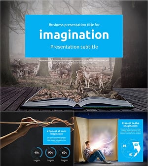 상상력 테마의 PPT 템플릿 – 창의적인 아이디어를 전하는 감성 디자인