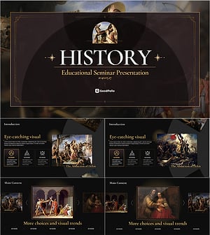 무빙형 역사 교육 PPT 템플릿 – 역사적인 메시지를 시각적으로 전달하는 슬라이드