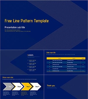 세련된 라인 패턴 무료 PPT 템플릿