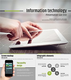 정보 통신 기술 애니메이션 파워포인트 템플릿 – 최신 기술을 시각적으로 전달하는 디자인