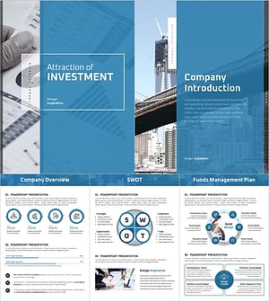 투자유치 프레젠테이션 세로형 템플릿 – 현대적 디자인과 실용성