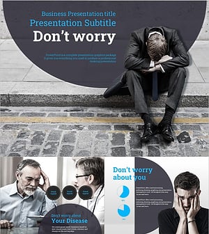 걱정과 불안 테마의 PPT – 심리적 안정감을 주는 디자인