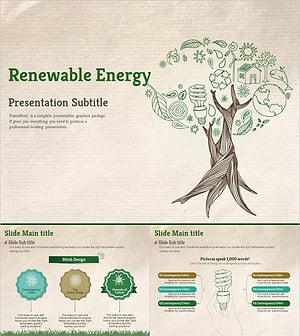 그린 재생에너지 트리 애니메이션 템플릿 – 시각 효과로 메시지를 전달하는 프레젠테이션