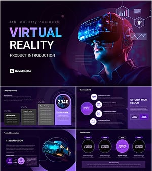 4차산업 혁신기술 제품 및 솔루션 소개서 PPT 템플릿 – 현대적이고 매력적인 디자인