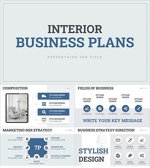 모던 인테리어 사업계획서 PPT 템플릿 – 세련된 디자인과 실용적 구성