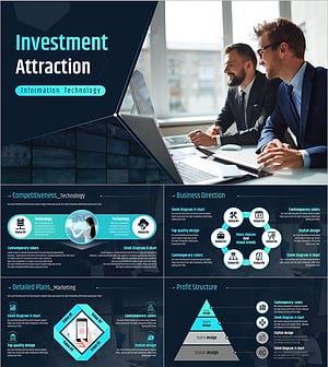 IT 투자유치 PPT 템플릿 – 청록색 현대적 디자인