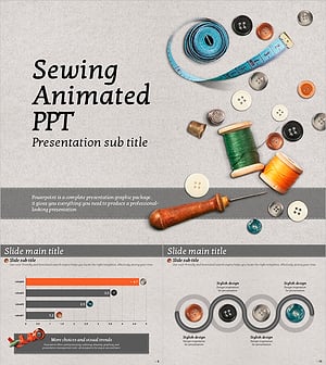 바느질 테마 애니메이션 피피티 – 시선을 사로잡는 디자인으로 감성을 전합니다.