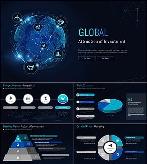 글로벌 투자유치 PPT 템플릿 – 세련된 디자인과 논리적 구성