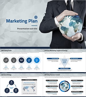 글로벌 마케팅 기획서 PPT 템플릿 – 현대적이고 실용적인 디자인