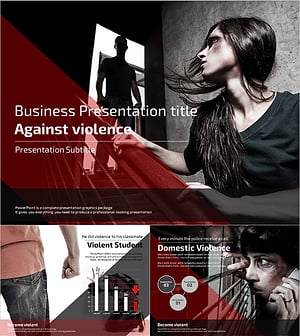 폭력 인식 ZEN 프레젠테이션 템플릿 – 가정폭력 문제를 감성적으로 전달하는 슬라이드