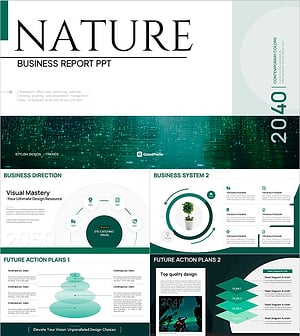 환경 사업보고서 PPT 템플릿 – 현대적이고 세련된 디자인