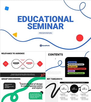 교육세미나 PPT 템플릿 – 현대적인 라인드로잉 구성