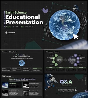 지구과학 교육 세미나 PPT 템플릿 – 현대적인 디자인과 시각적 요소