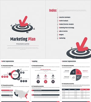 세로형 마케팅 기획서 PPT 템플릿 – 실용적이고 세련된 디자인