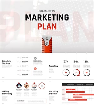 비즈니스 마케팅 기획서 PPT 템플릿 – 실용적인 구성과 현대적인 디자인