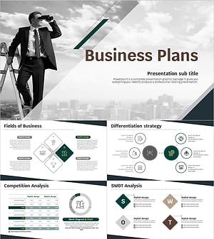 전망 사업계획서 PPT 템플릿 – 전략 중심의 전문 디자인