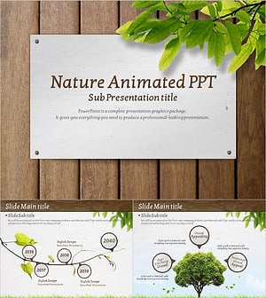 자연 애니메이션 PPT 템플릿 – 눈을 사로잡는 시각적 효과