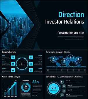 방향성 IR PPT 템플릿 – 세련된 디자인과 효과적인 프레젠테이션 흐름