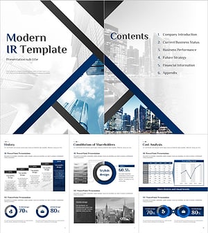 모던 IR 세로형 PPT 템플릿 - 세련된 디자인과 효과적 구조