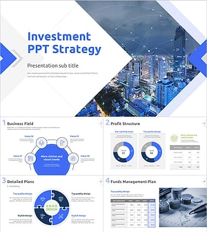 투자유치 피피티 템플릿 – 전문적이고 모던한 디자인
