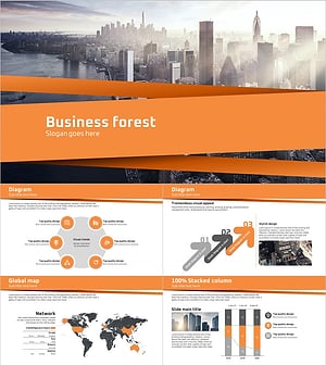 비즈니스 숲 애니메이션 템플릿 – 동적 효과로 시선을 끌어내는 섬세한 디자인
