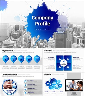 비즈니스 회사소개서 PPT 템플릿 – 현대적이고 세련된 디자인