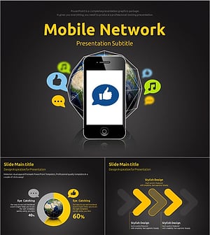 모바일 네트워크 애니메이션 피피티 – 시선 집중을 위한 동적 디자인