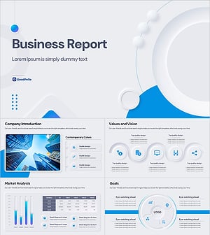 뉴모피즘 사업보고서 PPT 템플릿 – 세련된 디자인과 실용적 구성