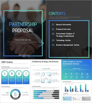 파트너쉽 제안서 세로형 PPT 템플릿 – 현대적이고 전문적인 디자인
