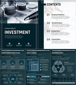 투자유치 세로형 PPT 템플릿 - 심플한 디자인으로 효율적인 투자 유치