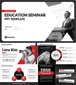 모던 사선 비즈니스 세미나 PPT 템플릿 – 혁신적인 디자인과 실용성