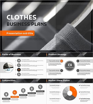 패션 사업계획서 PPT 템플릿 – 세련된 디자인과 집중적인 정보 전달