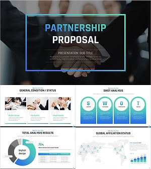 파트너쉽 제안 PPT 템플릿 – 전문적이고 세련된 디자인