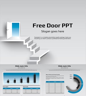 심플한 비상구 무료 PPT 템플릿