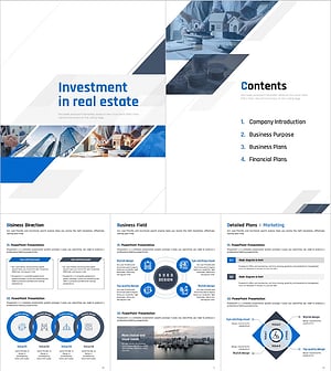부동산 투자유치 세로형 PPT 템플릿 - 전문적인 비즈니스 디자인